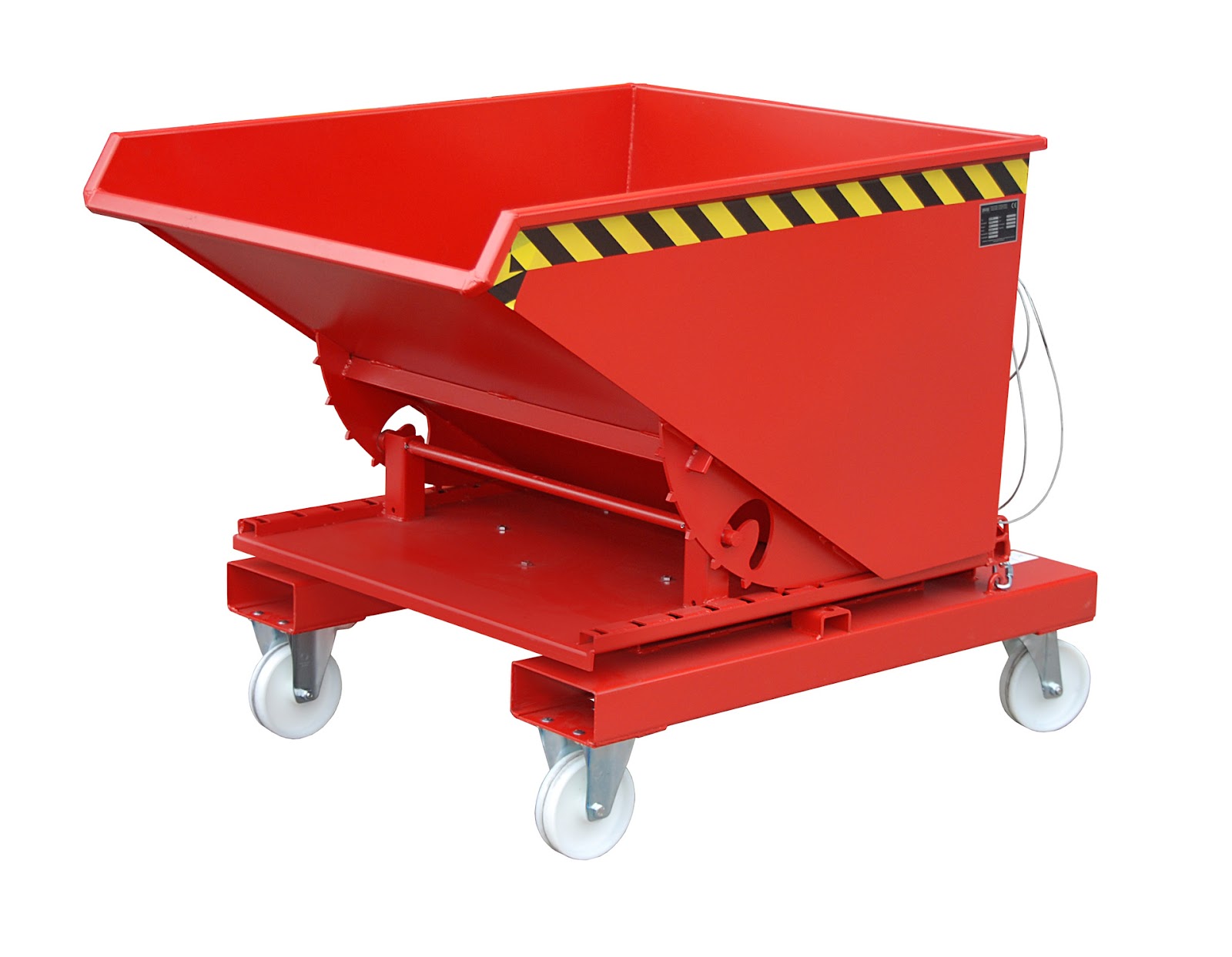Kiepcontainer 3S 600, gelakt, Vuurrood