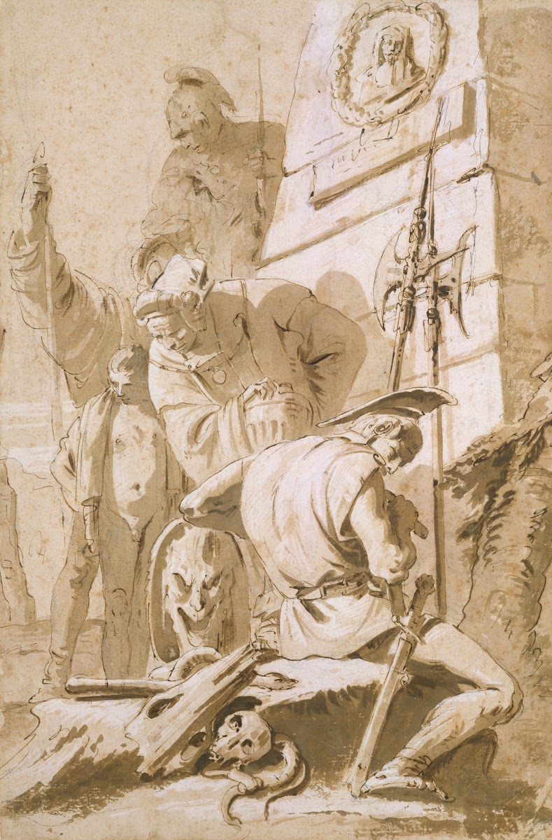 Soldiers Around a Monument 174345
