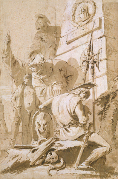 Soldiers Around a Monument 174345