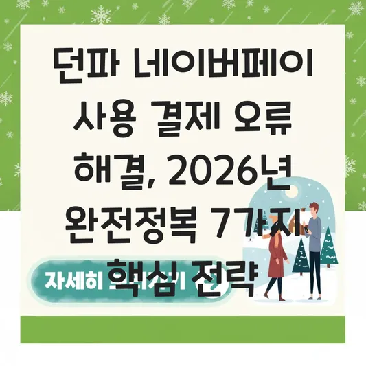 던파 네이버페이 사용 결제 오류 해결