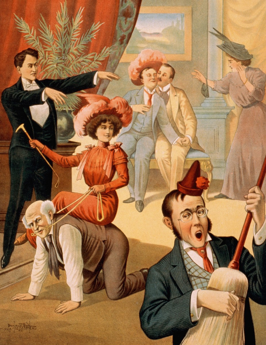 Hypnotist directing people to do unusual activities III 1900