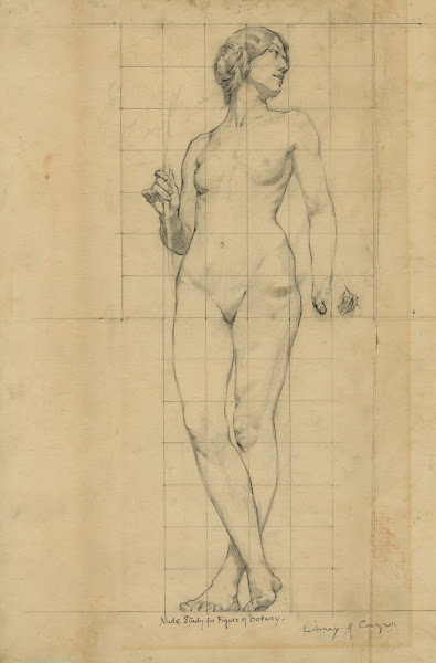 Nude study for figure of Botany 1896