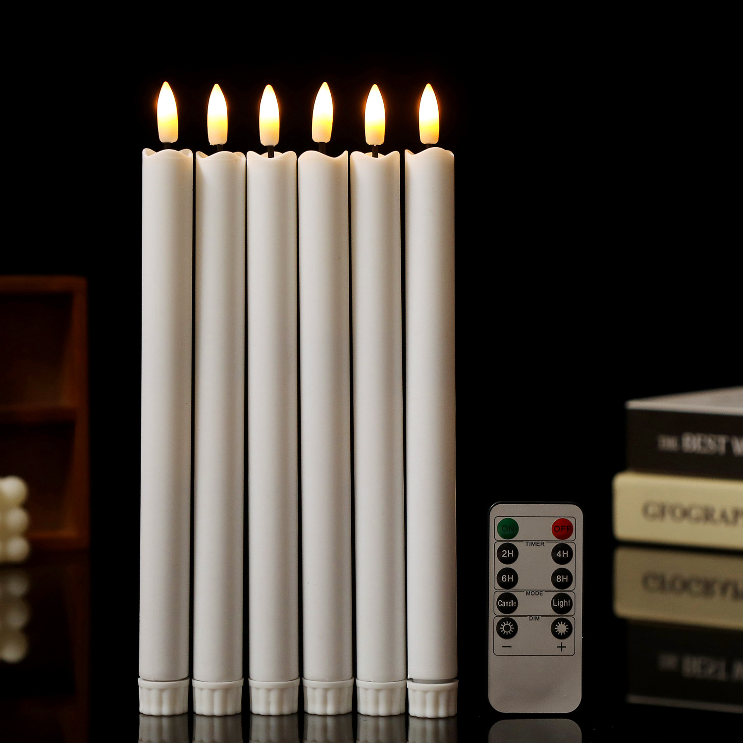 LED decorative candle with deceptively real flicker effect