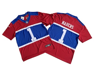 Men's New York Giants 1# Malik Nabers Nike Century Red Alternate Vapor F.U.S.E. Limited Jersey.jpeg