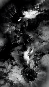 Abstract Black White Turbulence Smoke Texture Art