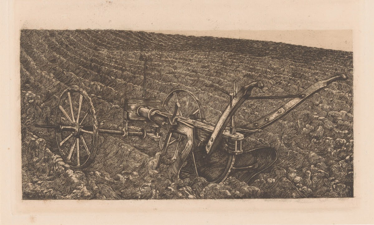 Ploeg op een akker 1900