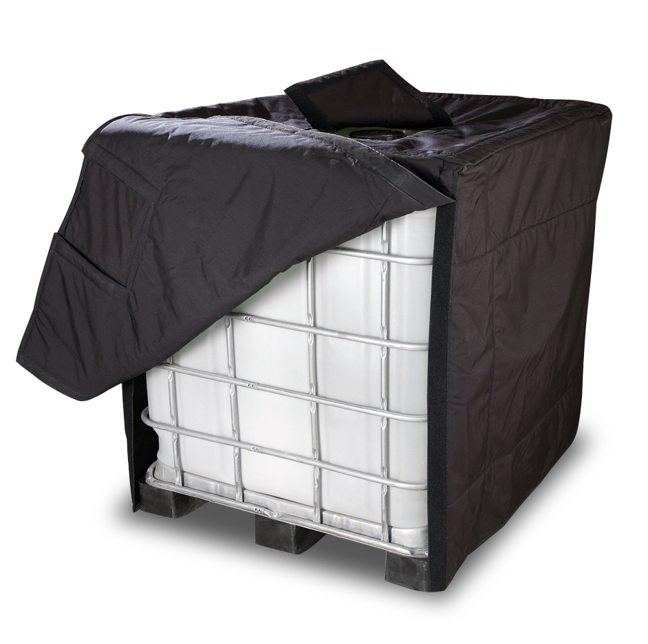 Geïsoleerde deluxe hoes met geïntegreerd deksel voor 1000L IBC