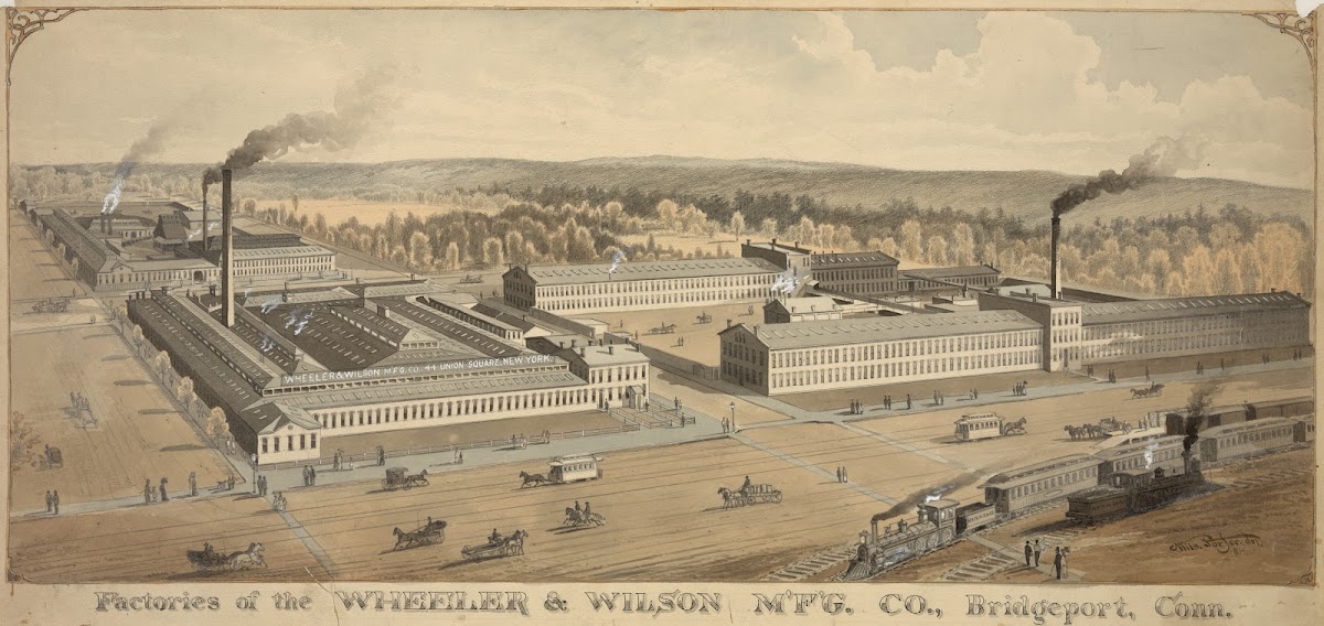 Factories of the Wheeler  Wilson MFG Co Bridgeport Conn 1881