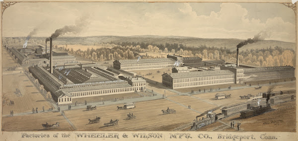 Factories of the Wheeler  Wilson MFG Co Bridgeport Conn 1881