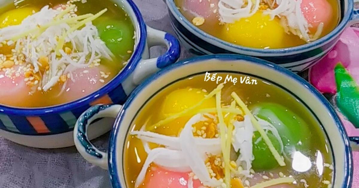 Chè trôi nước 4 màu tự nhiên từ rau củ quả