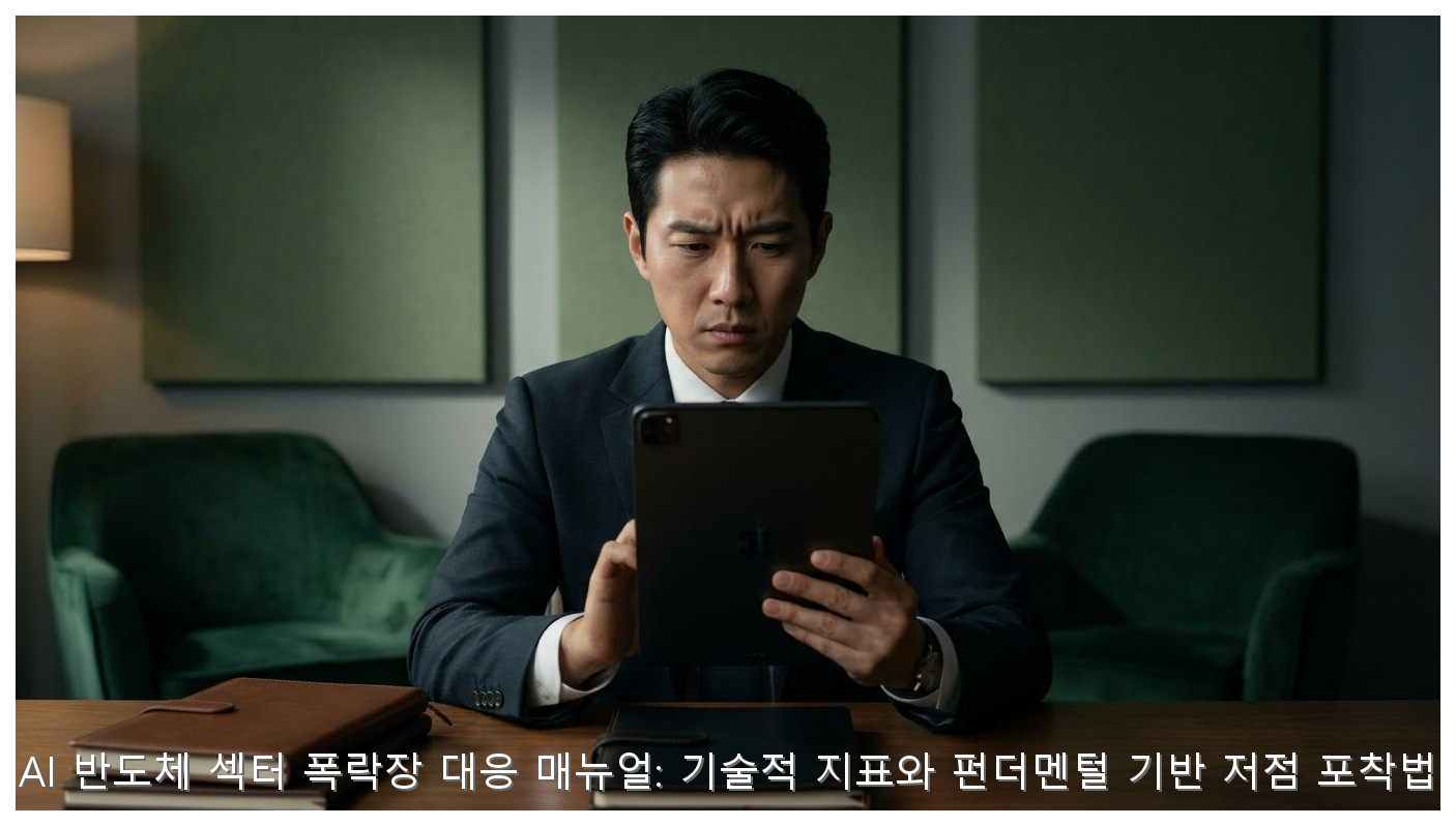 AI 반도체 섹터 폭락장 대응 매뉴얼: 기술적 지표와 펀더멘털 기반 저점 포착법 핵심 안내 및 분석 인포그래픽 (2)