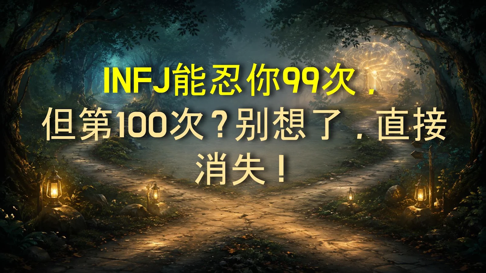 INFJ能忍你99次，但第100次？别想了，直接消失！