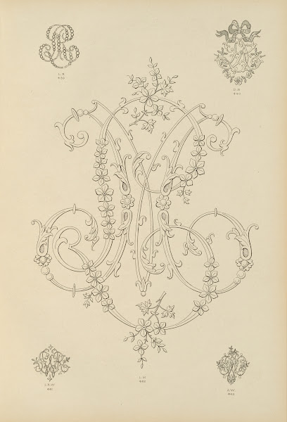 Album de chiffres  monogrammes couronnes de noblesse francaises et etrangeres Pl