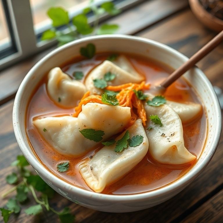 Easy Thai Potsticker Soup with Coconut Broth – Quick & Comforting Family Dinner