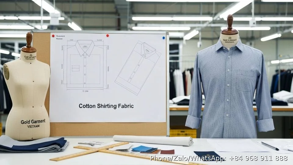 Cotton Shirting Fabric - Gold Garment Vietnam