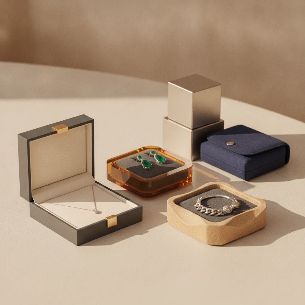 Pushing boundaries jewelry packaging unique materials technologies shown in premium jewelry boxes with innovative materials and elegant presentation