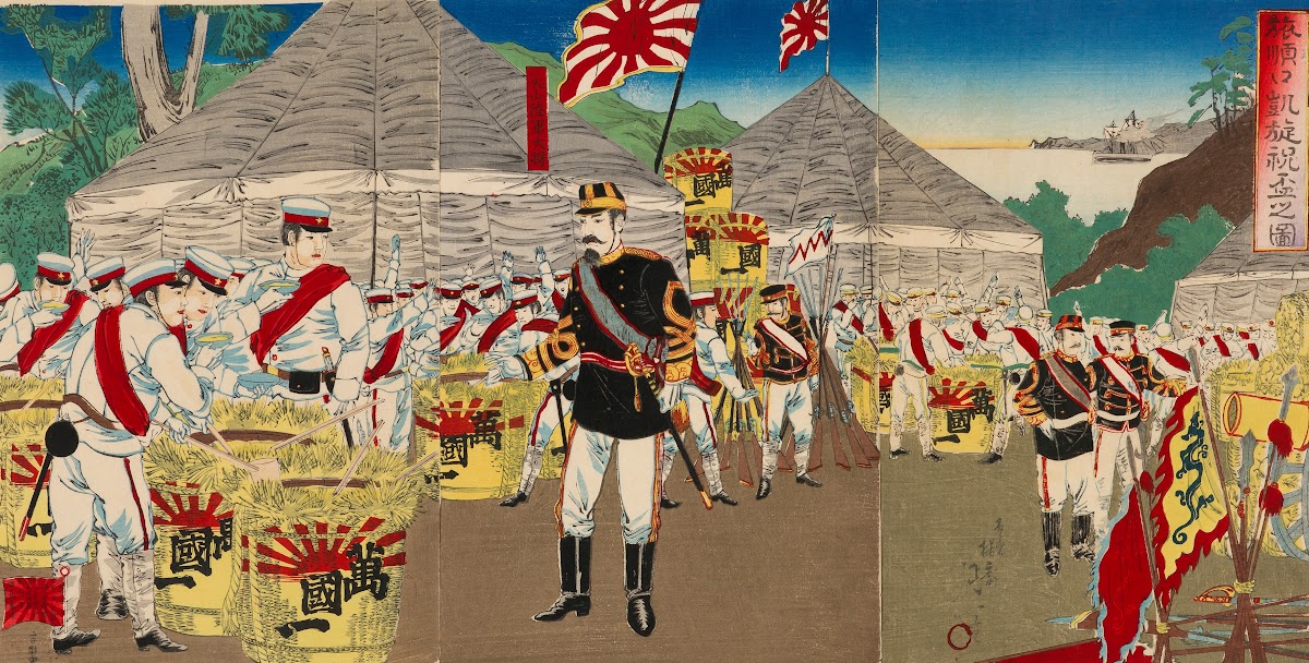 Celebratory Sake Served to Mark the Triumphal Entrance into Port Arthur 1894