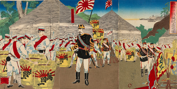 Celebratory Sake Served to Mark the Triumphal Entrance into Port Arthur 1894