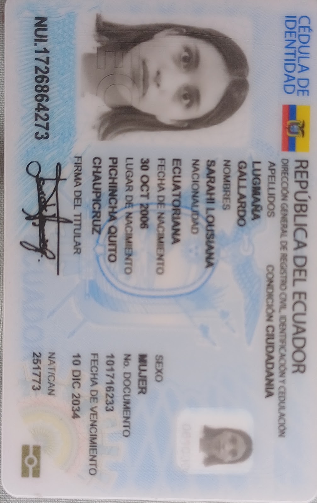 Sarahí Lousiana Lugmaña Gallardo