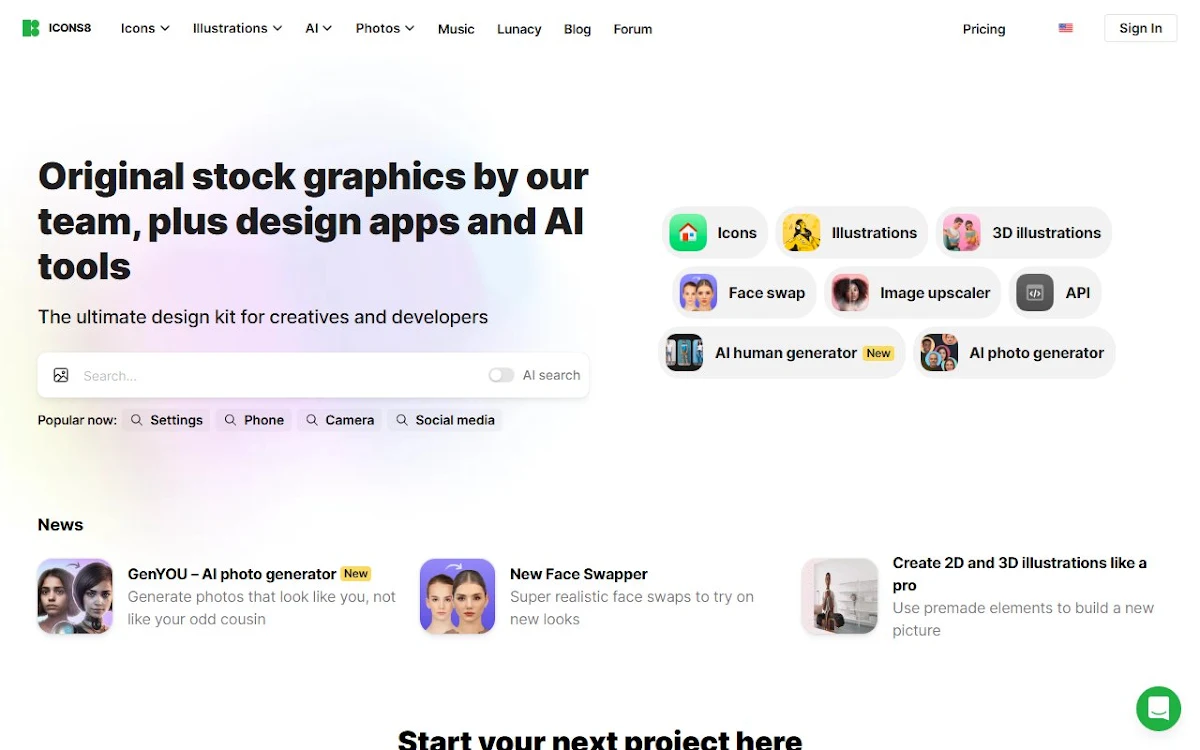 Captura de AI Illustration Generator AI