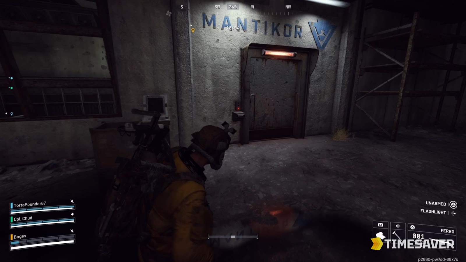 ARC Raiders Blue Gate Confiscation Room door marked with the MANTIKOR logo, showing the locked entrance in the tunnels