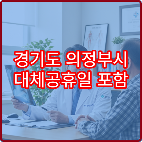 경기도 의정부시 대체공휴일 포함 병원 운영 정보 연휴 진료 가능 여부 확인