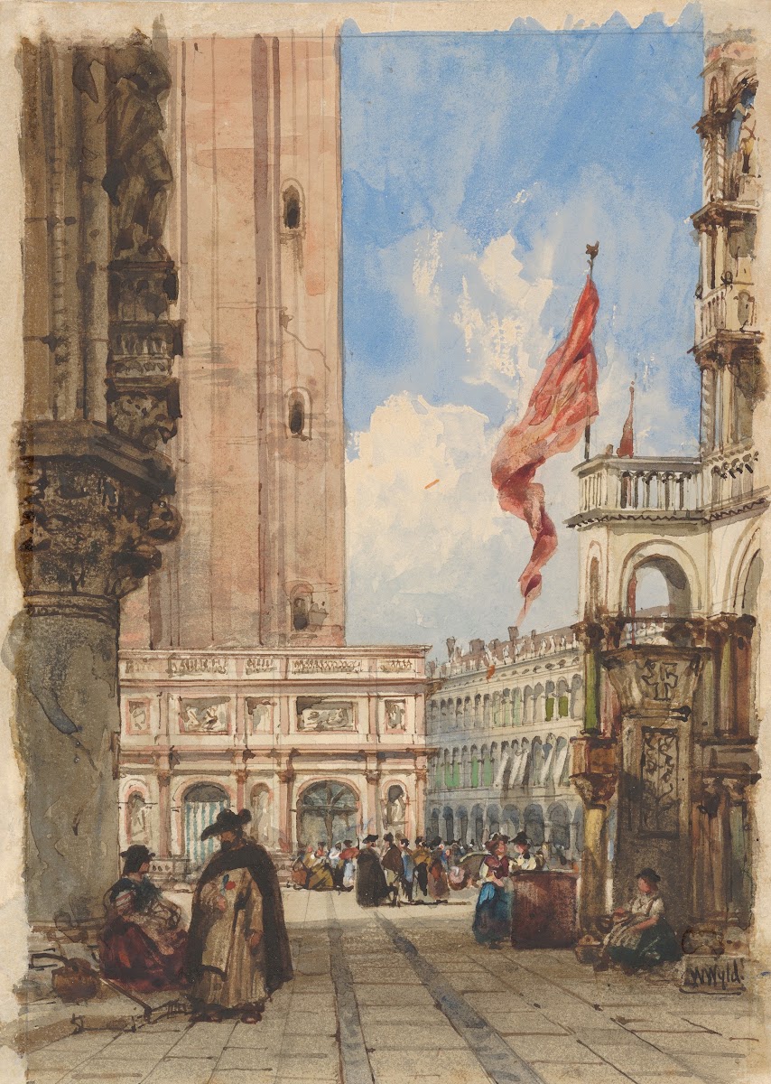 St Marks Square Venice with Loggetta ca 1840