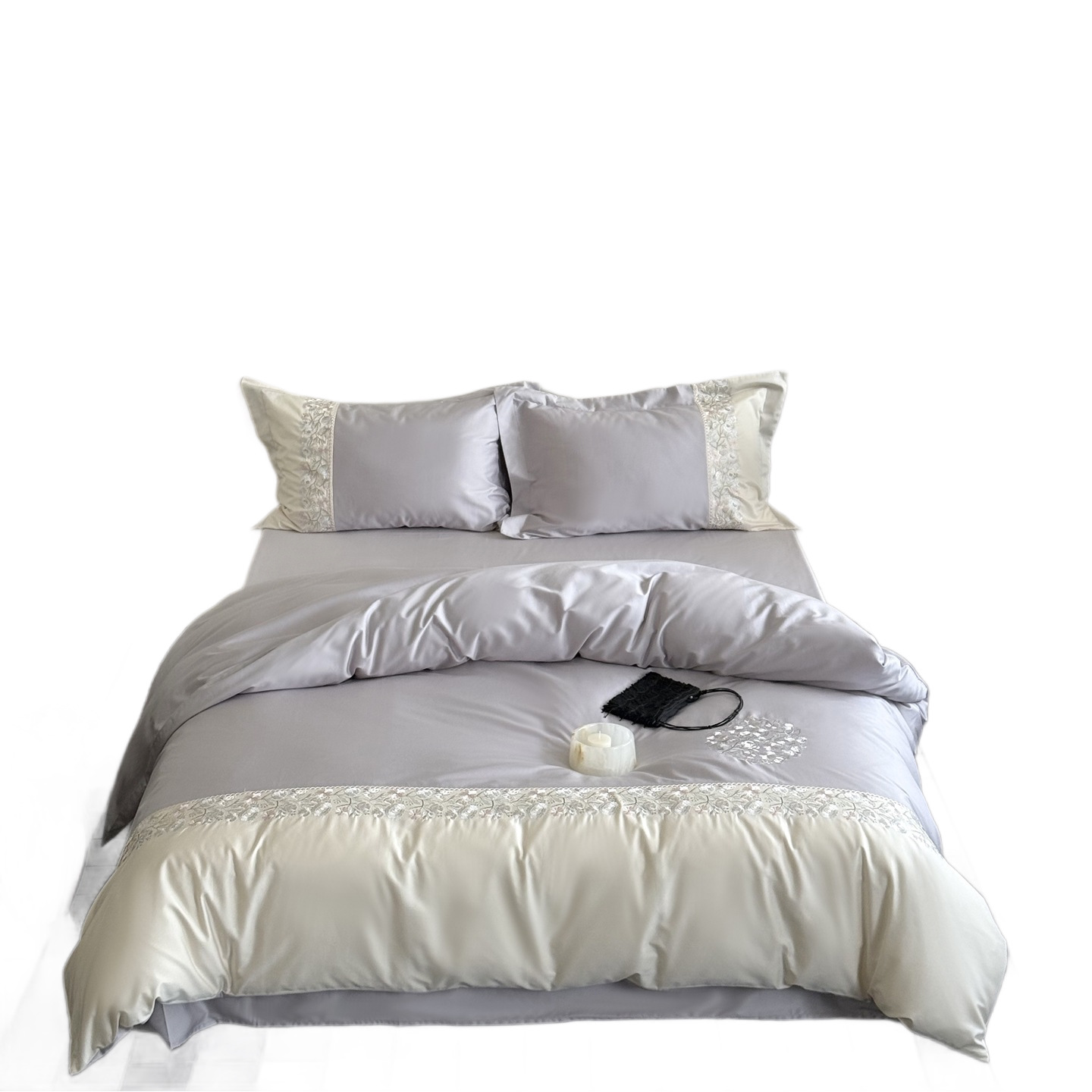 Romantic bedding set made from Egyptian long-staple cotton