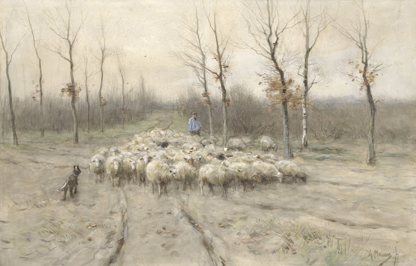 Schapenkudde op de heide bij Laren 1848   1888