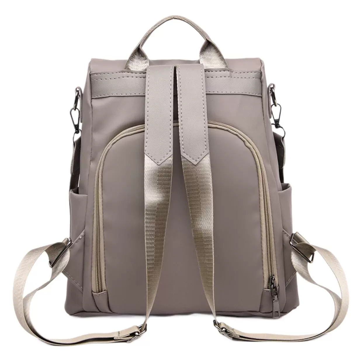Nylon backpack for women, compact, leisure