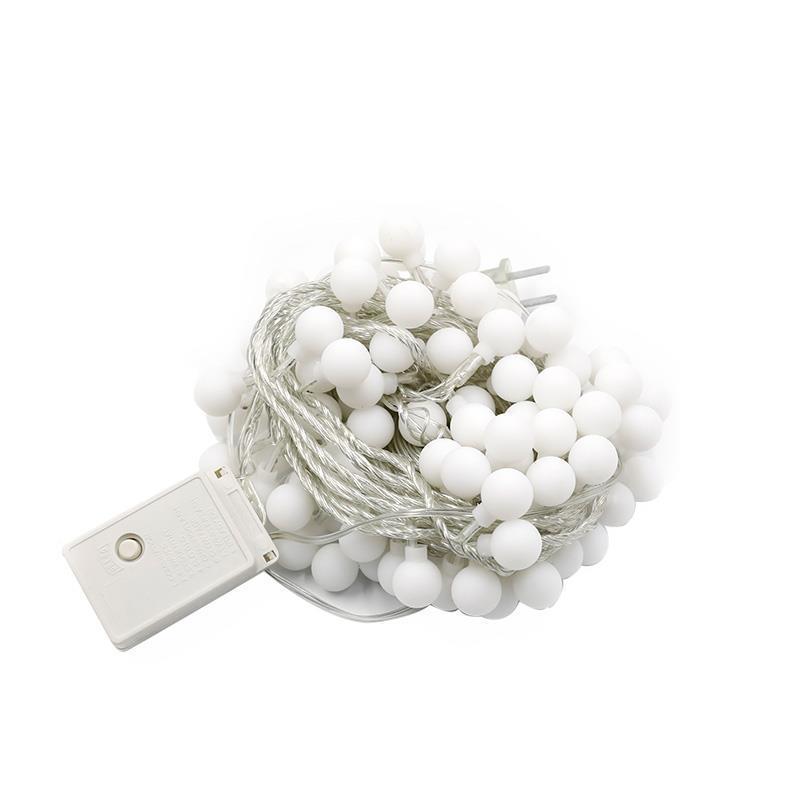 LED-Lichterkette mit Kugeln für Dekoration und Camping