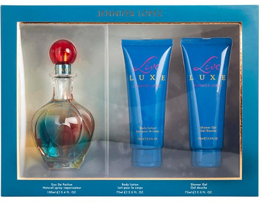 ESTUCHE JENNIFER LOPEZ LIVE LUXE MUJER 3PZS 100ML EDP + CREMA + GEL DE BAÑO