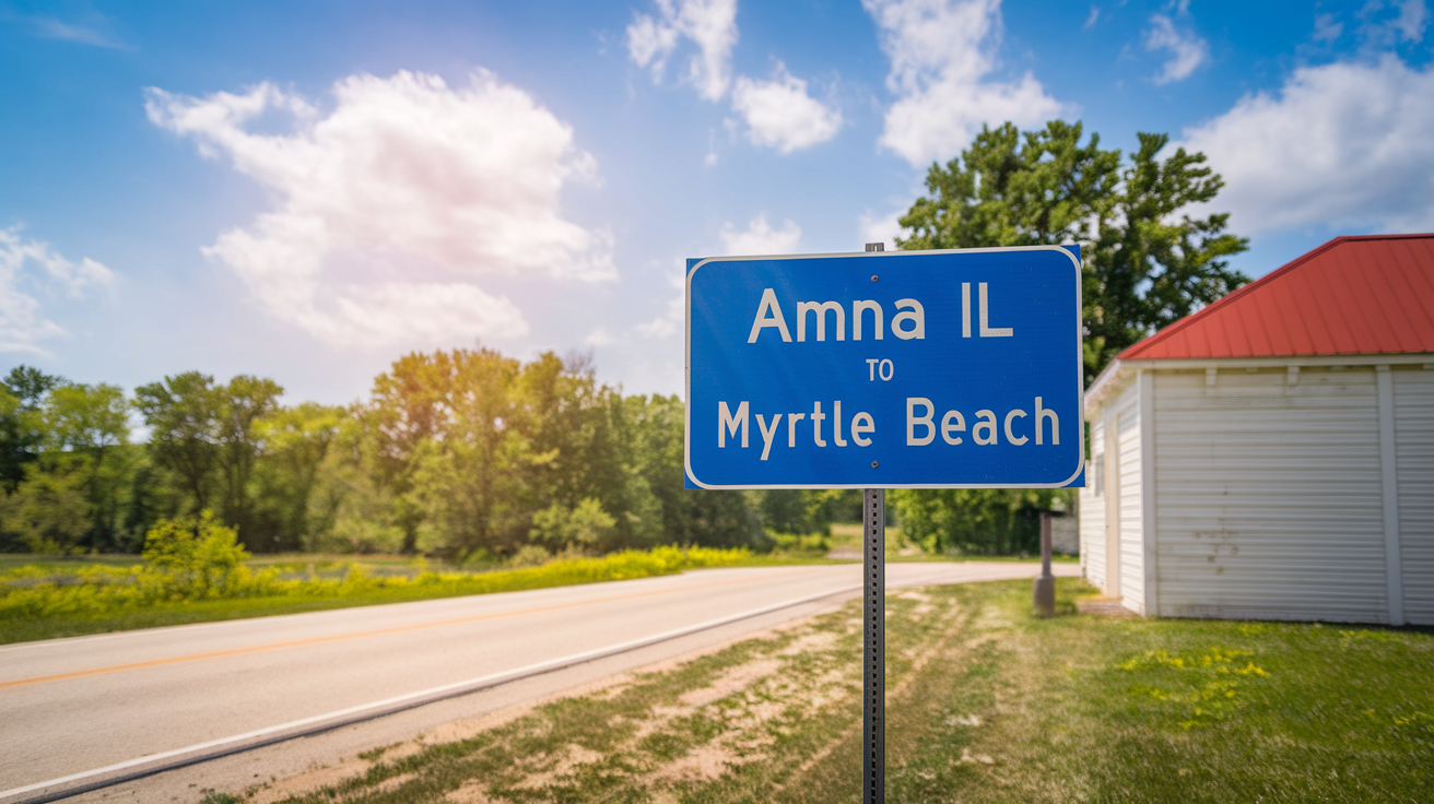 Distance and Travel from Amna, IL to Myrtle Beach, SC