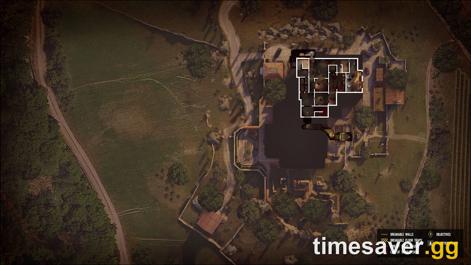 Rainbow Six Siege Villa map blueprint — Y11S3 floor plan with basement bomb sites (Art Storage/Old Office)