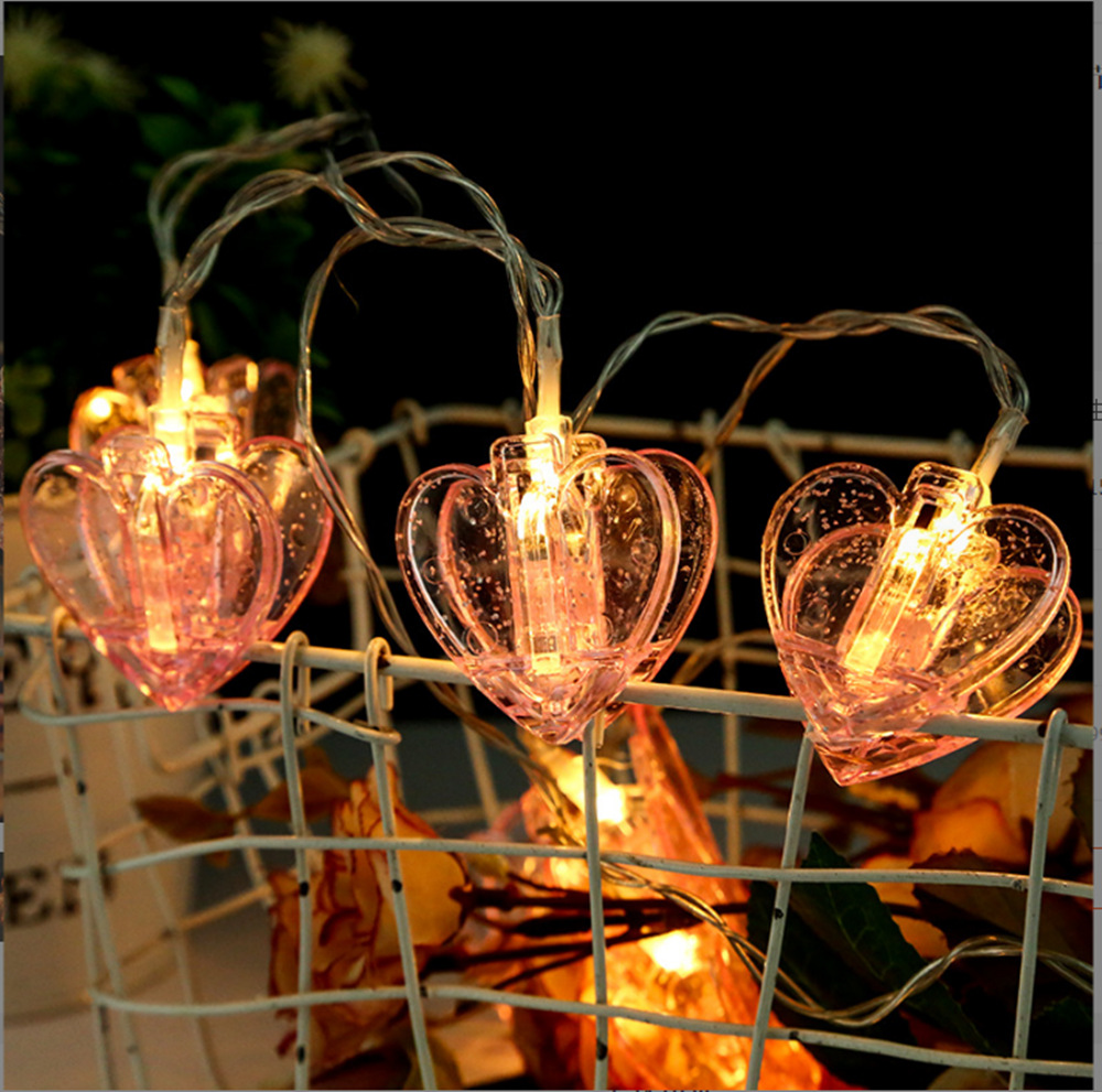 LED string lights with photo clips for decoration
