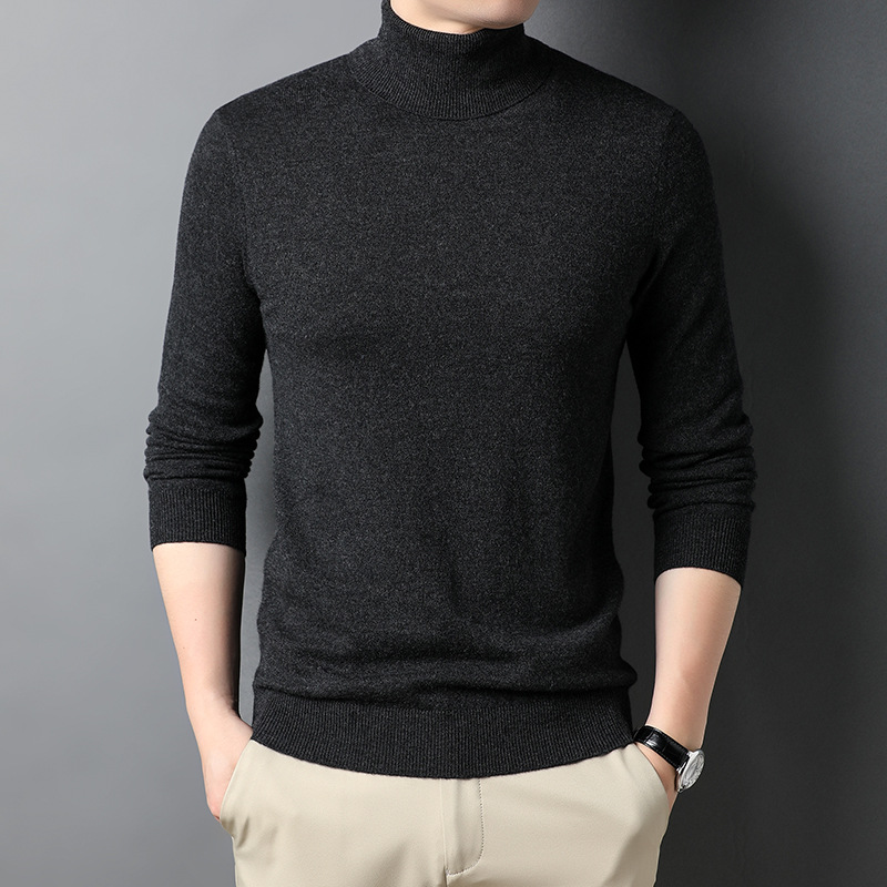 Men's Cashmere Sweater, Turtleneck, Fitted Cut