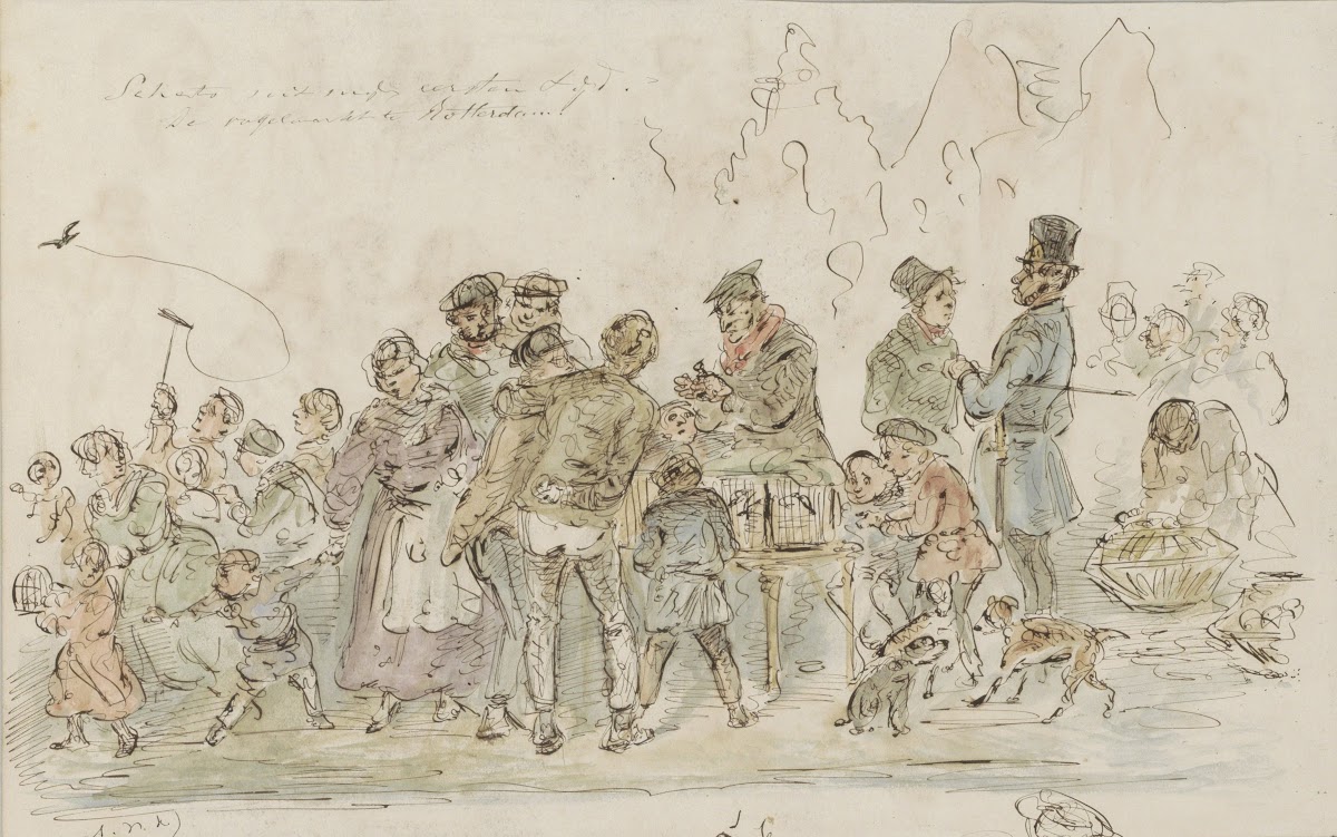 Vogelmarkt te Rotterdam c 1854   c 1887