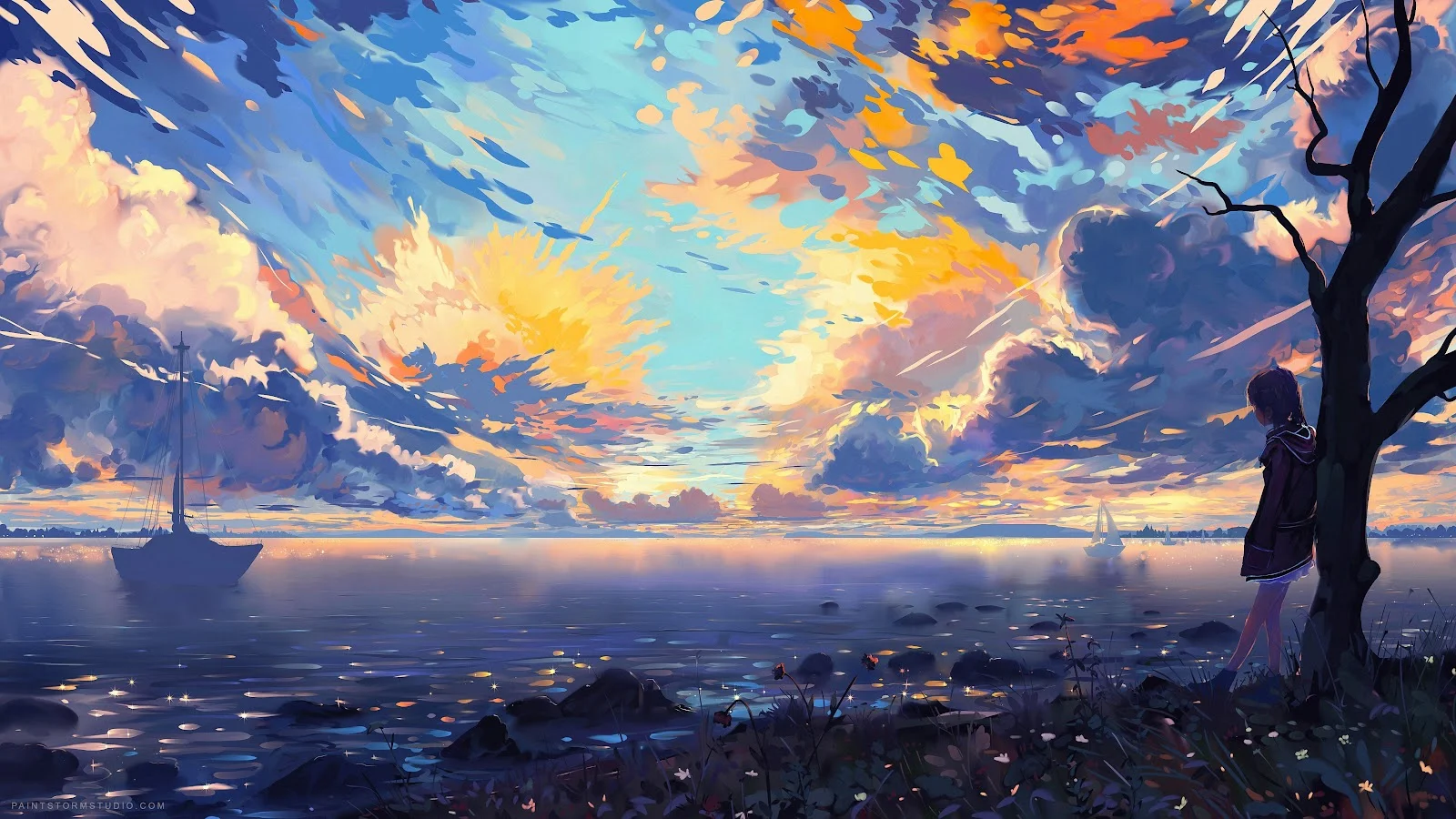 Landscape, Digital Art, Anime, Nature 5K Desktop Wallpaper