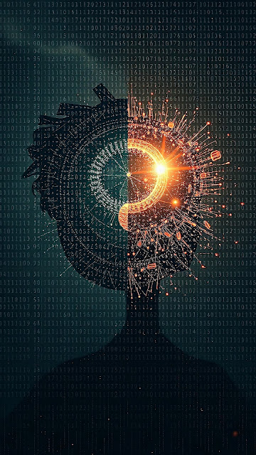 Digital Consciousness and Exploding Binary Code Mind - Free mobile Wallpaper