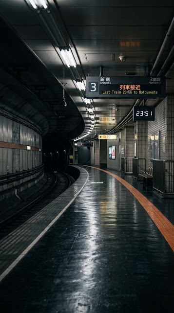 Empty Tokyo Subway Platform Last Train Hour Wallpaper - Free mobile Wallpaper