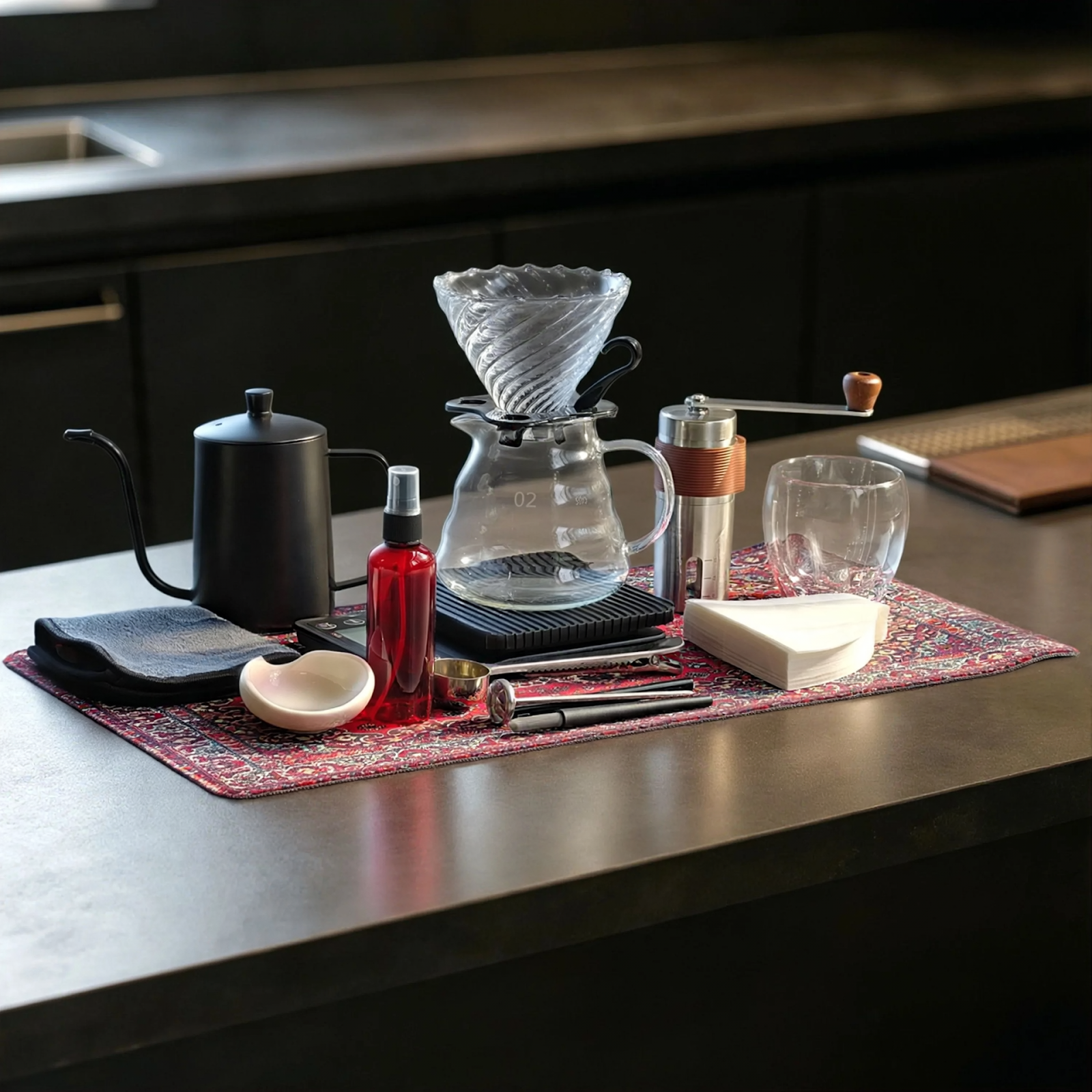 Pour-over Coffee Set, Stainless Steel, 14–15 Pieces