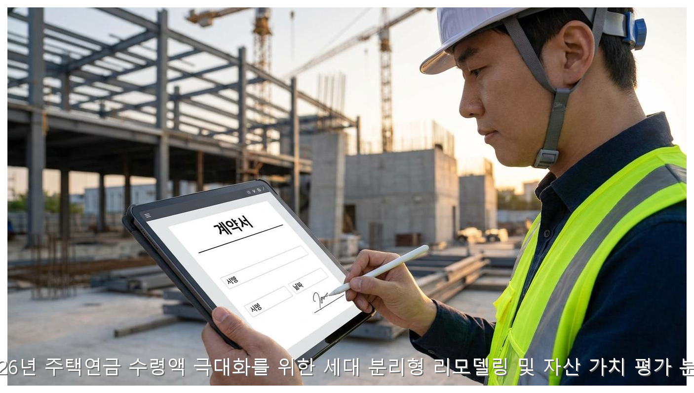 2026년 주택연금 수령액 극대화를 위한 세대 분리형 리모델링 및 자산 가치 평가 분석 핵심 안내 및 분석 인포그래픽 (8)