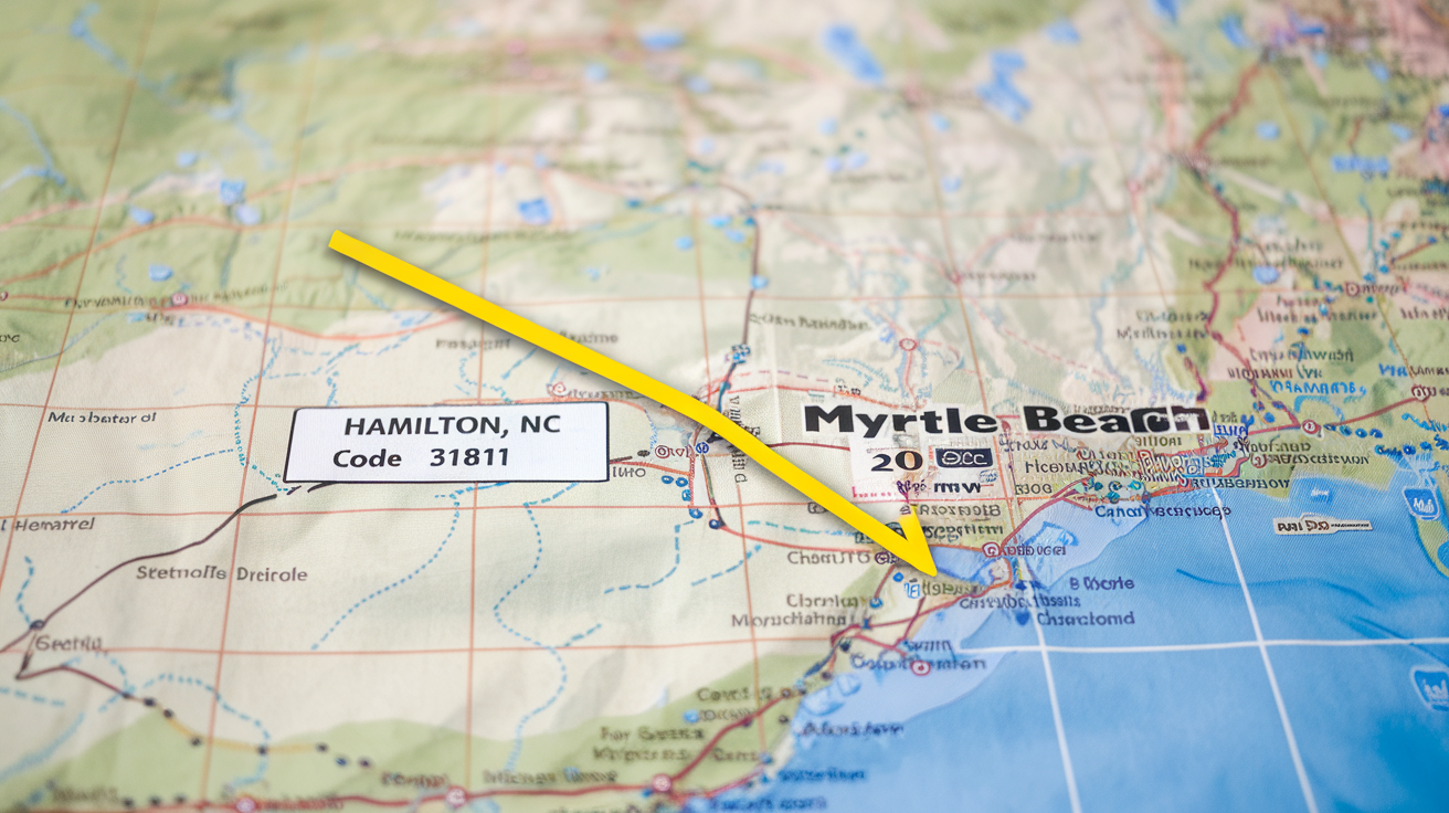 Distance from Hamilton 31811 to Myrtle Beach SC