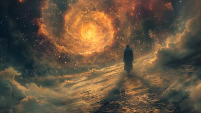 Ai Art, Illustration, Heaven And Hell, Spiral, Dimensions 5K Wallpaper Background