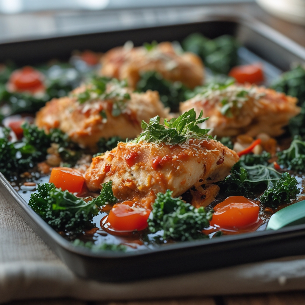 Final Gochujang Parmesan Chicken & Kale Sheet‑Pan Dinner