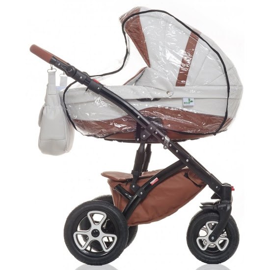 Коляска 2 в 1 Broco Eco 03 коричневый
