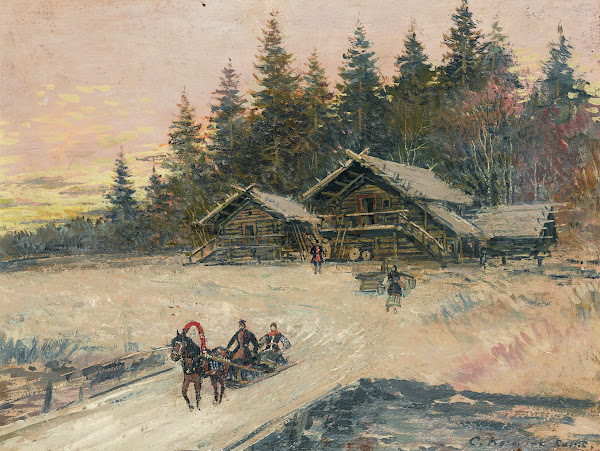 Winter Scene With Troika