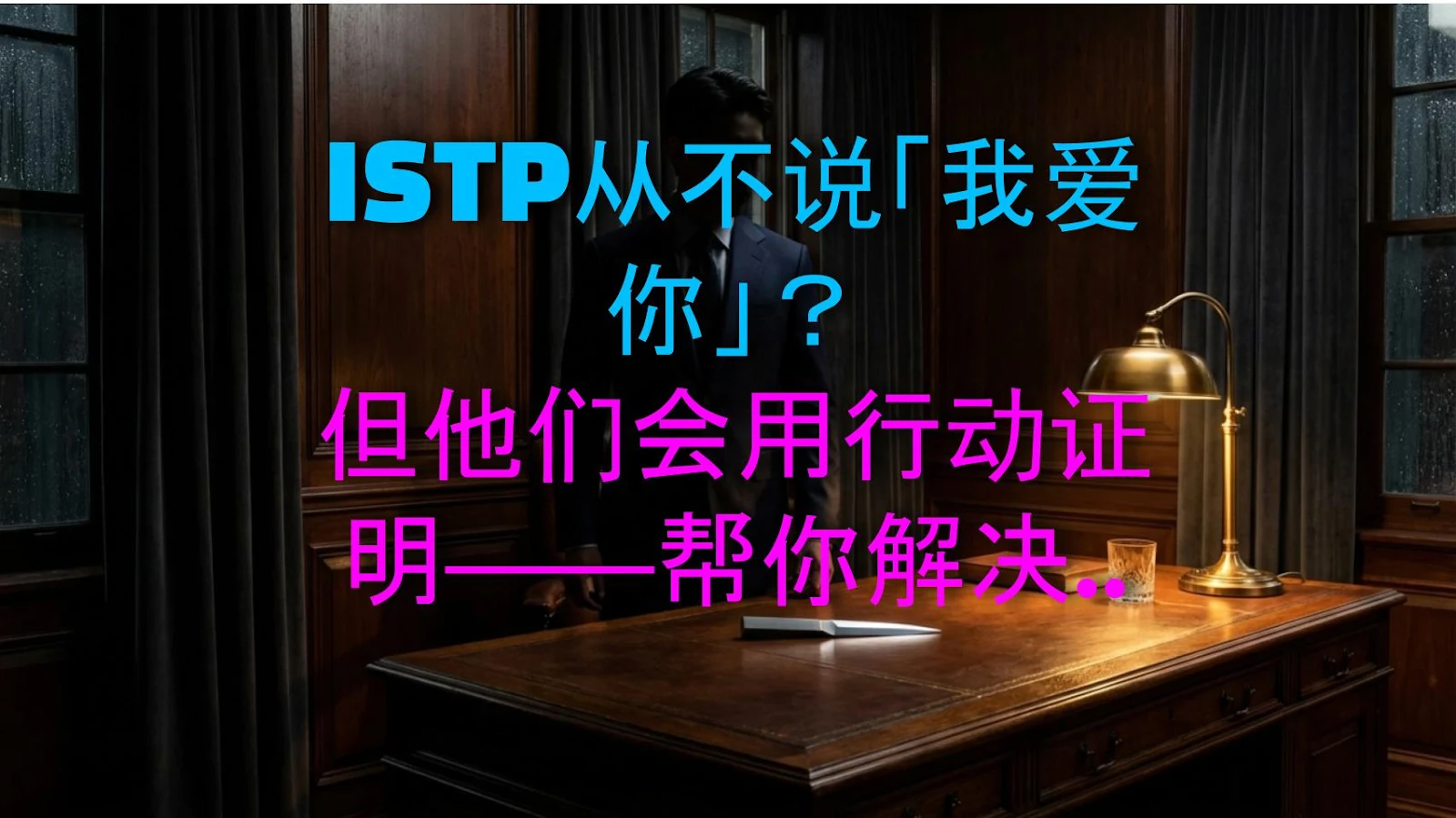 ISTP从不说「我爱你」？但他们会用行动证明——帮你解决问题才是真爱
