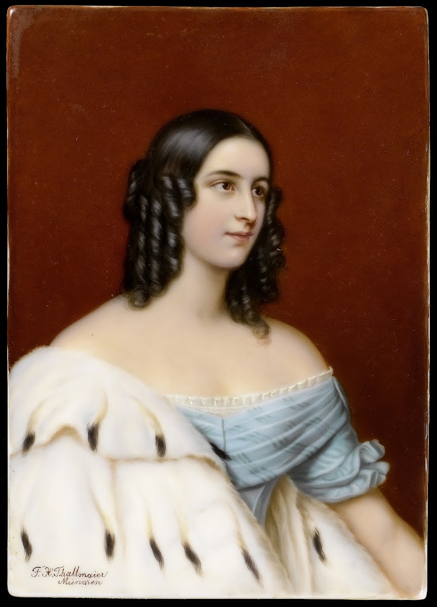 Porcelain Portrait Plaque Of Caroline Von Oettingen