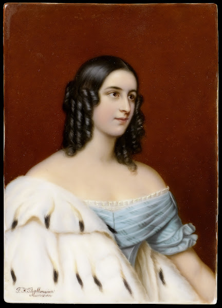 Porcelain Portrait Plaque Of Caroline Von Oettingen